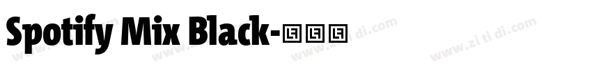 Spotify Mix Black字体转换
